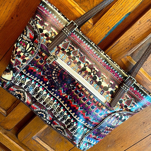 Sakroots🐘NWT⭐️Multicolor Tote Bag BRAND NEW with TAGS!💙Gorgeous colors!💚 - Picture 7 of 14